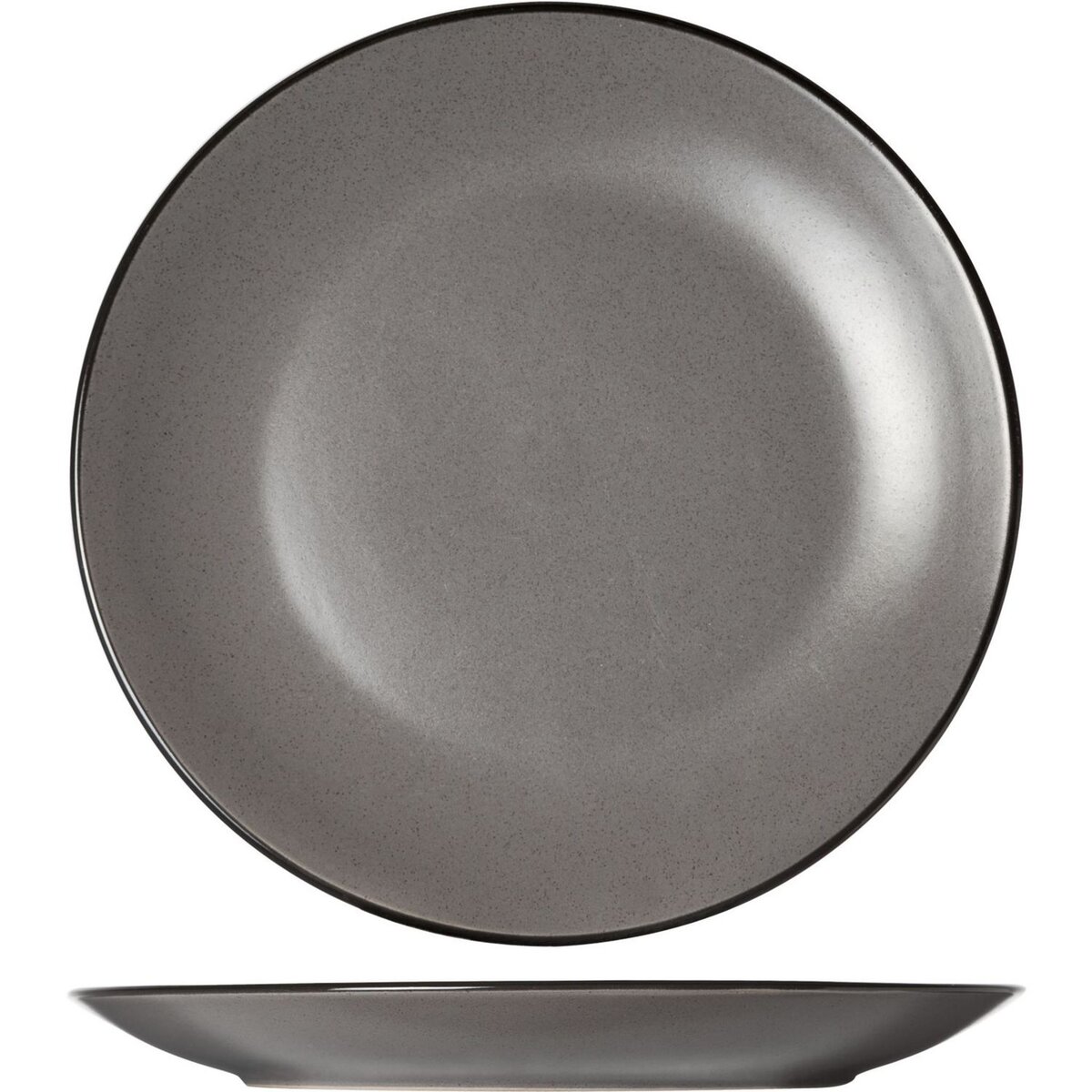 Speckle grey assiette plate D27CM - lot de 6