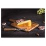 Planche à découper avec couteau à fromage boîte de livre 26 x 23 x H1,5CM acacia