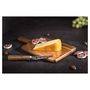 Voir la diapositive 2 : Planche à découper avec couteau à fromage boîte de livre 26 x 23 x H1,5CM acacia