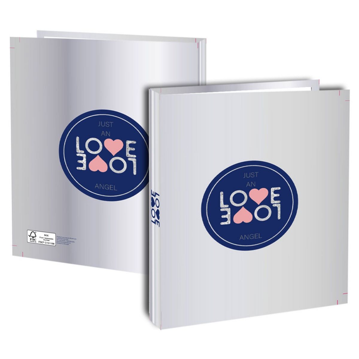 LOVE LOVE Agenda scolaire journalier 12x17 cm Argent 2023-2024