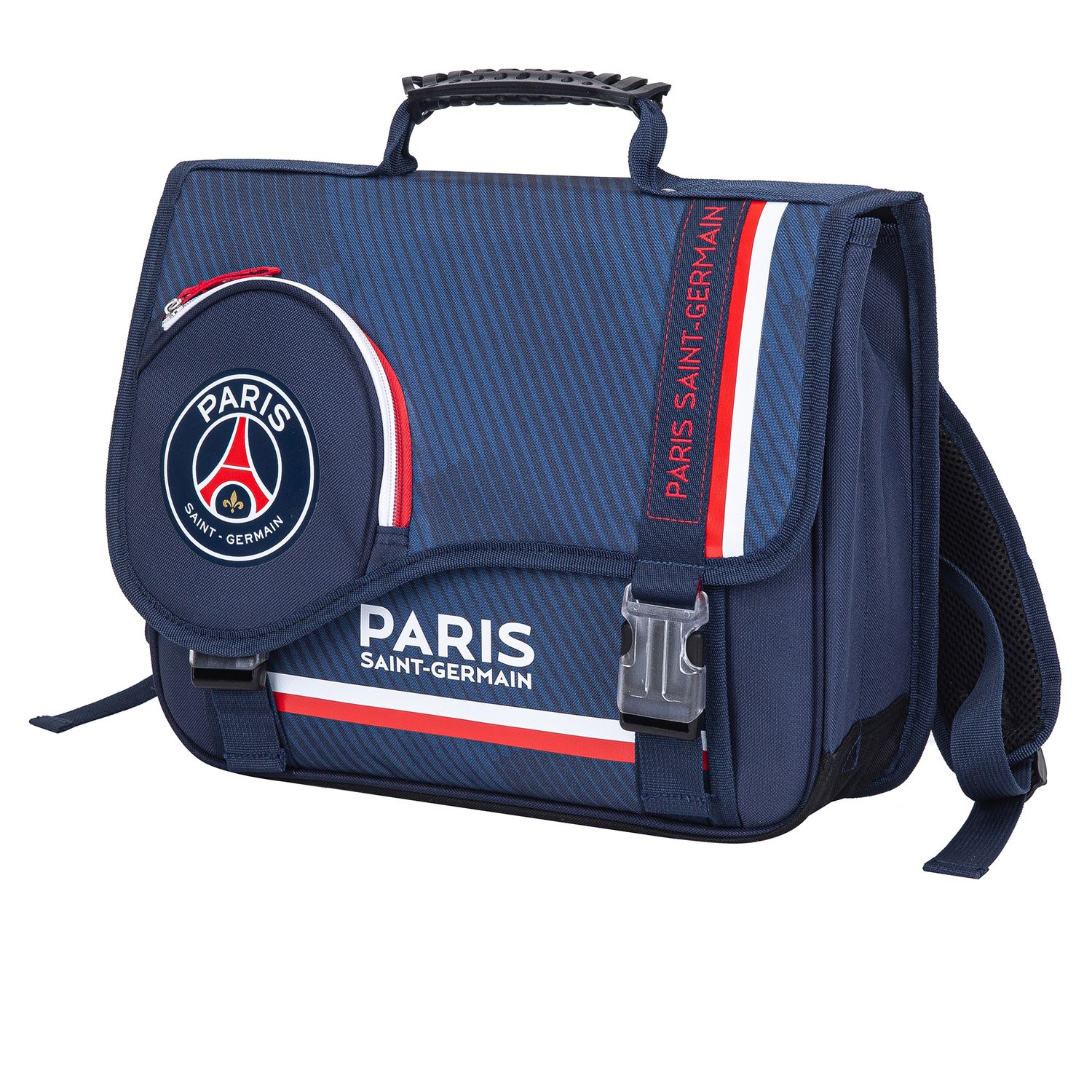 Voir la diapositive 3 : Cartable 38 cm PSG Bleu