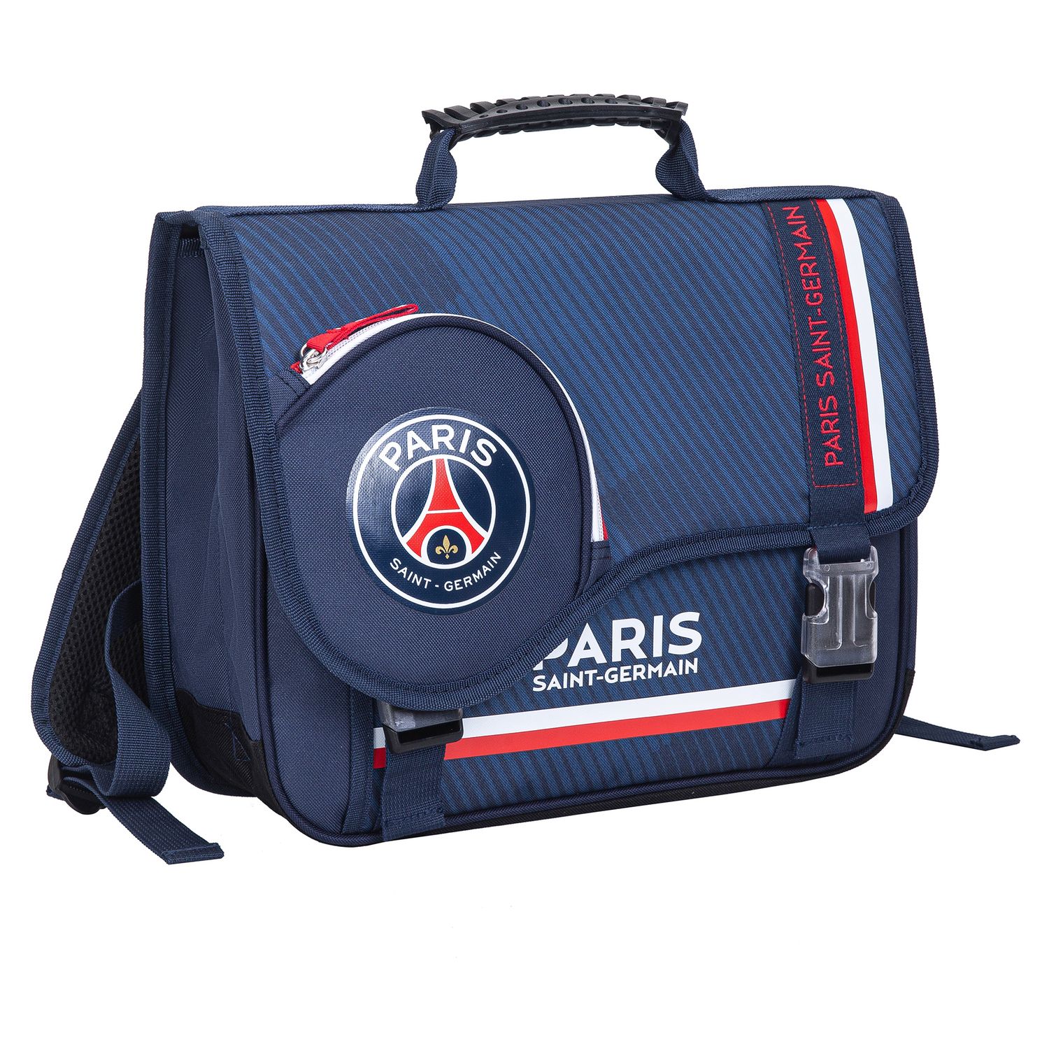 Voir la diapositive 2 : Cartable 38 cm PSG Bleu