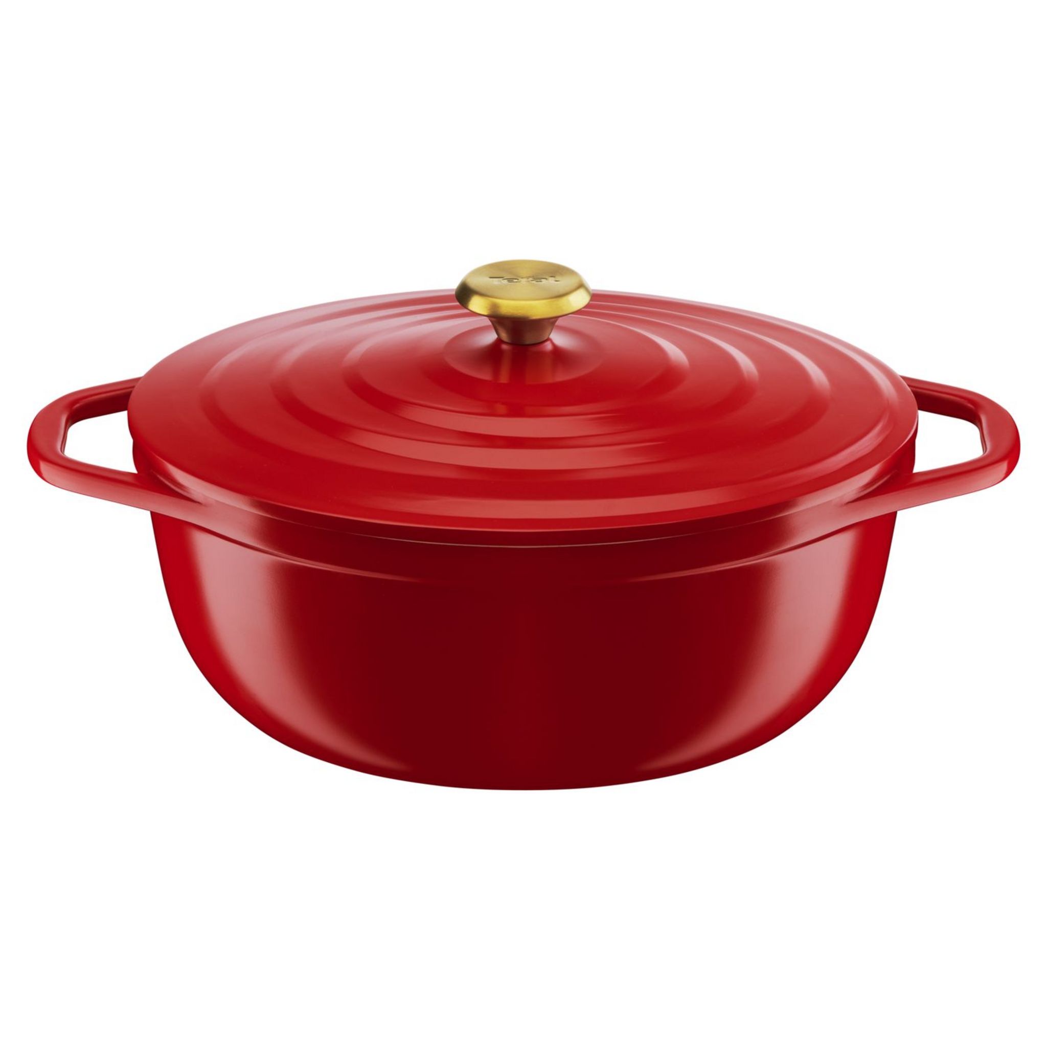 TEFAL Cocotteair ovale 30cm TFI Fonte alu Rouge