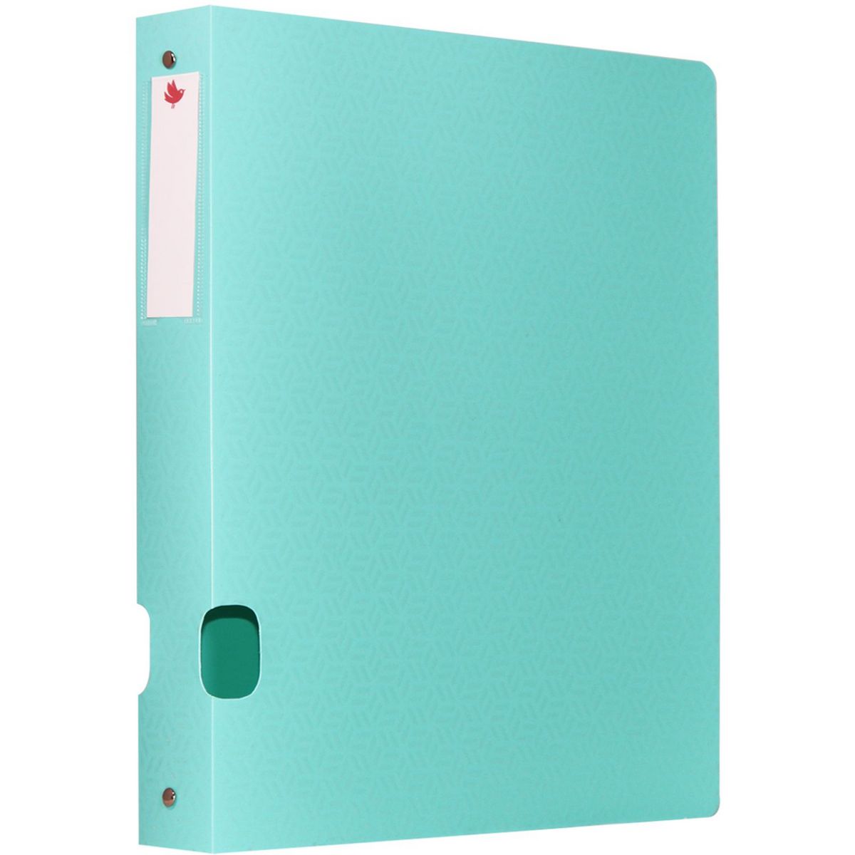 AUCHAN Classeur souple dos 40 mm 4 anneaux vert pastel