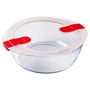 Voir la diapositive 3 : PYREX Plat rond couvercle plastique bout. vapeur 26 cm Pyrex Cook & Heat
