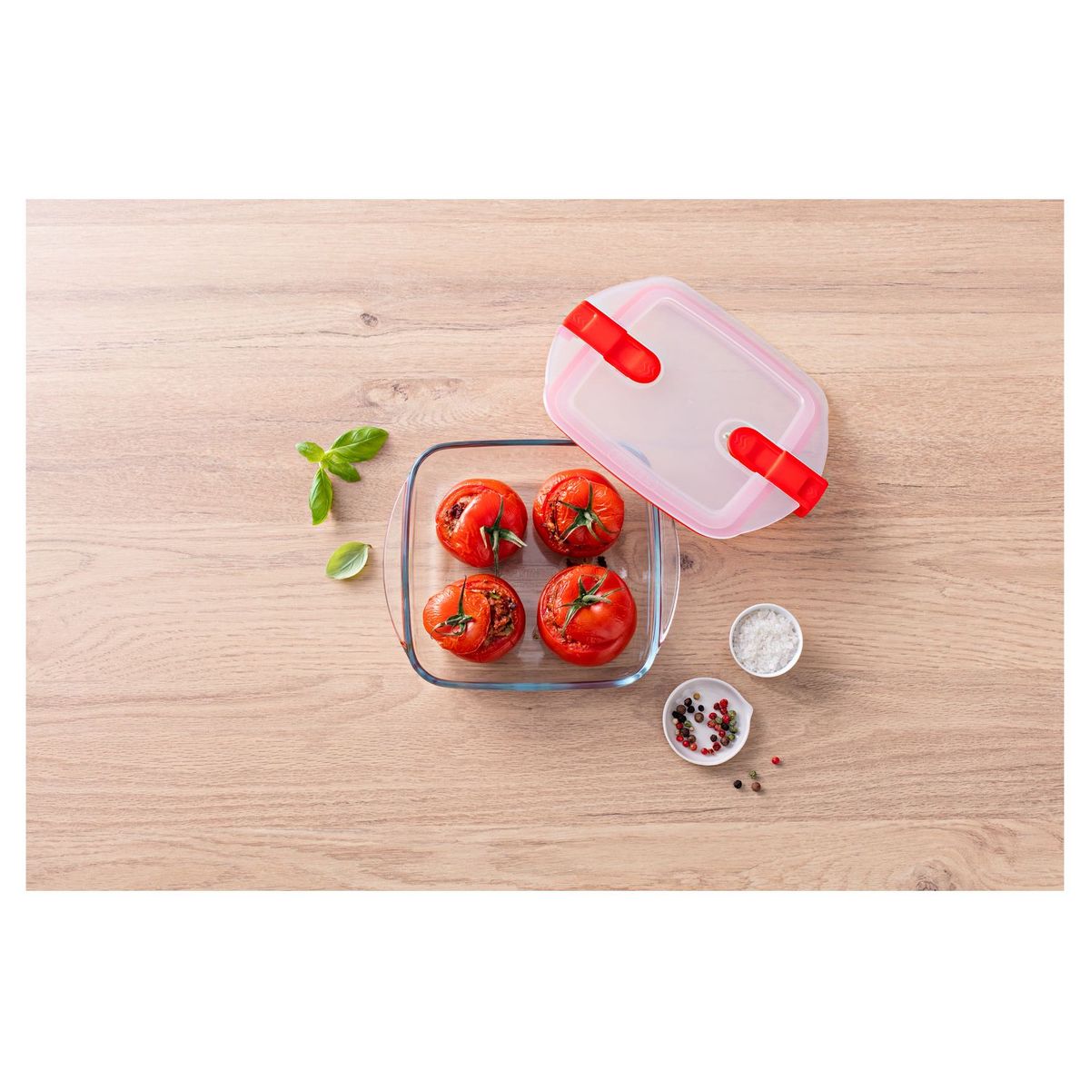 PYREX Plat carré couvercle plastique bout. vapeur 20 * 17 cm Pyrex Cook & Heat