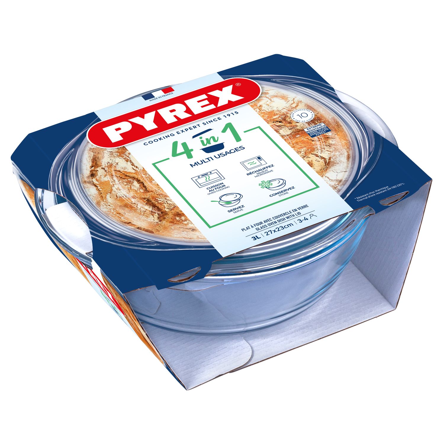 Voir la diapositive 3 : PYREX Cocotte ronde sleeve 27 * 23 cm Pyrex 4 In 1