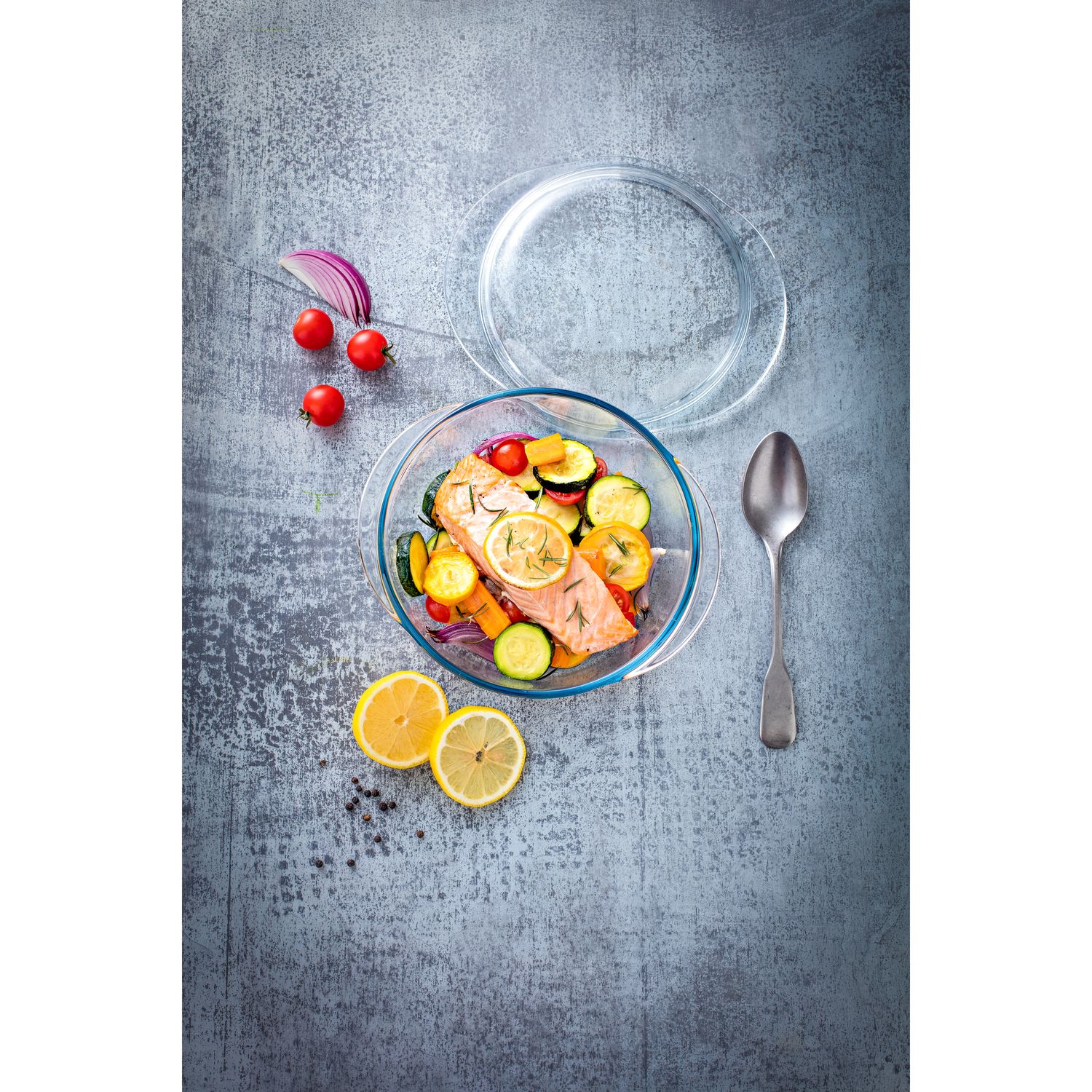 Voir la diapositive 2 : PYREX Cocotte ronde sleeve 27 * 23 cm Pyrex 4 In 1