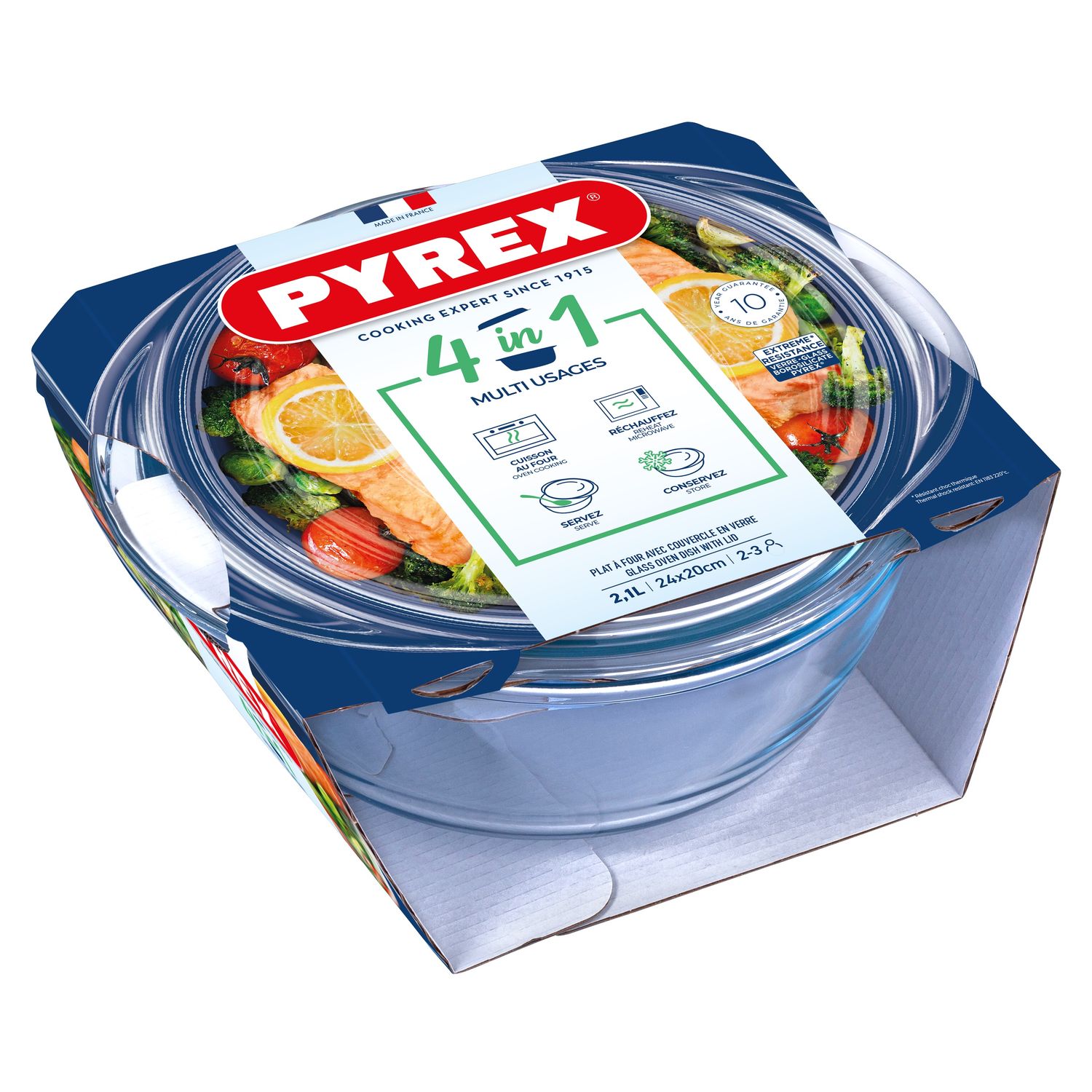 Voir la diapositive 3 : PYREX Cocotte ronde sleeve 24 * 20 cm Pyrex 4 In 1