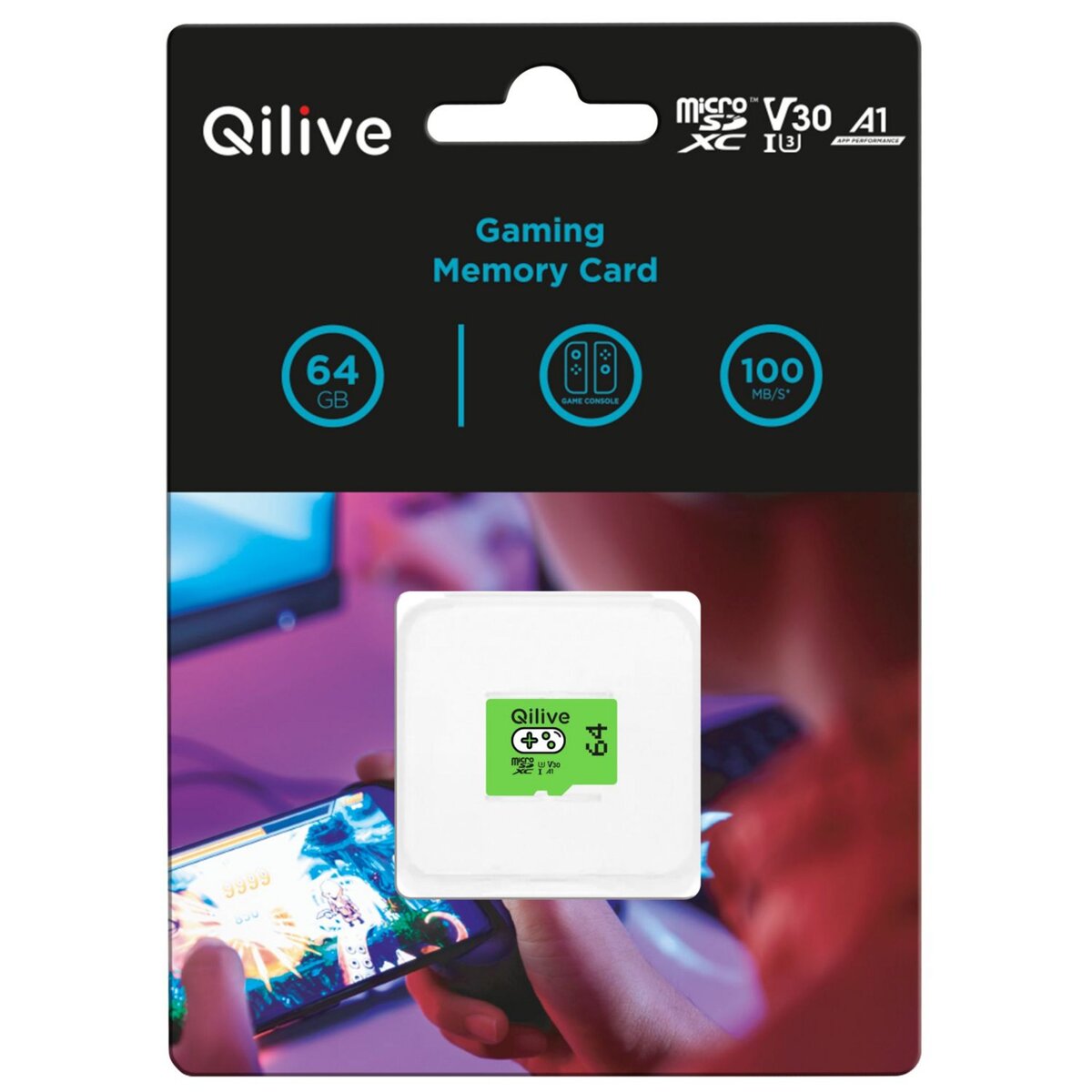 QILIVE Carte micro SD Gaming 64 Go