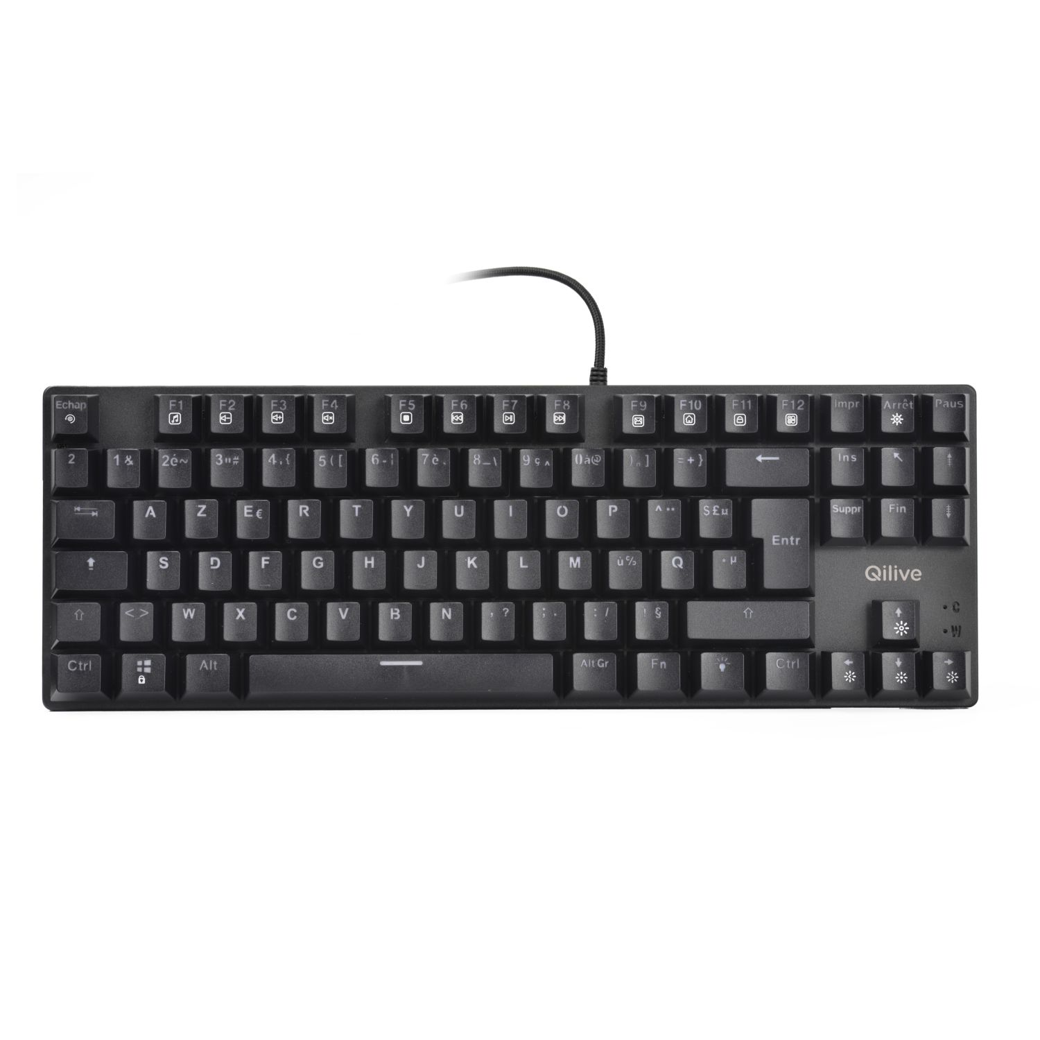 Voir la diapositive 3 : QILIVE Clavier Gaming TKLQ3611 - Noir
