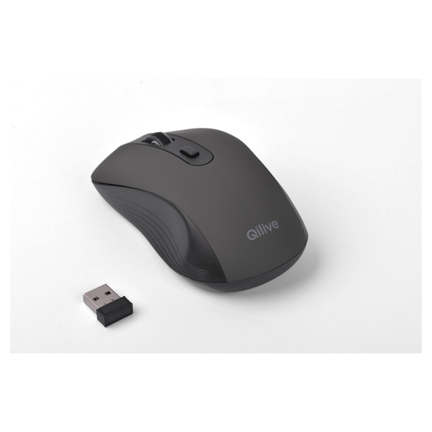Voir la diapositive 3 : QILIVE Souris sans fil silencieuse BK CSR
