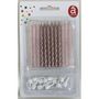 Voir la diapositive 3 : ACTUEL ACT 12 BOUGIES GLITTER 7,5CMCOLORI ASSORTI OR ARGENT ROSE
