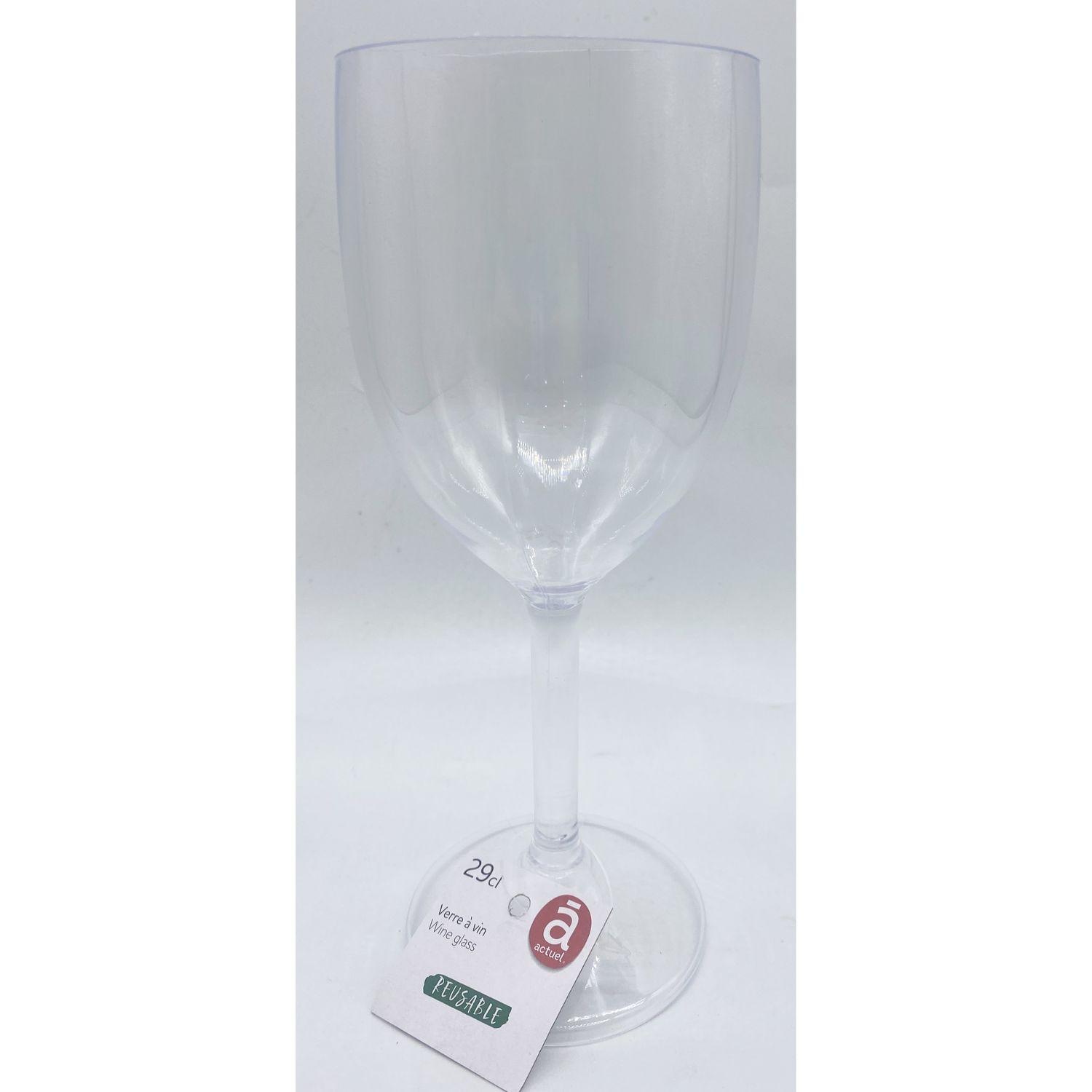 Voir la diapositive 2 : ACTUEL Verre à vin réutilisable 29 cl - transparent
