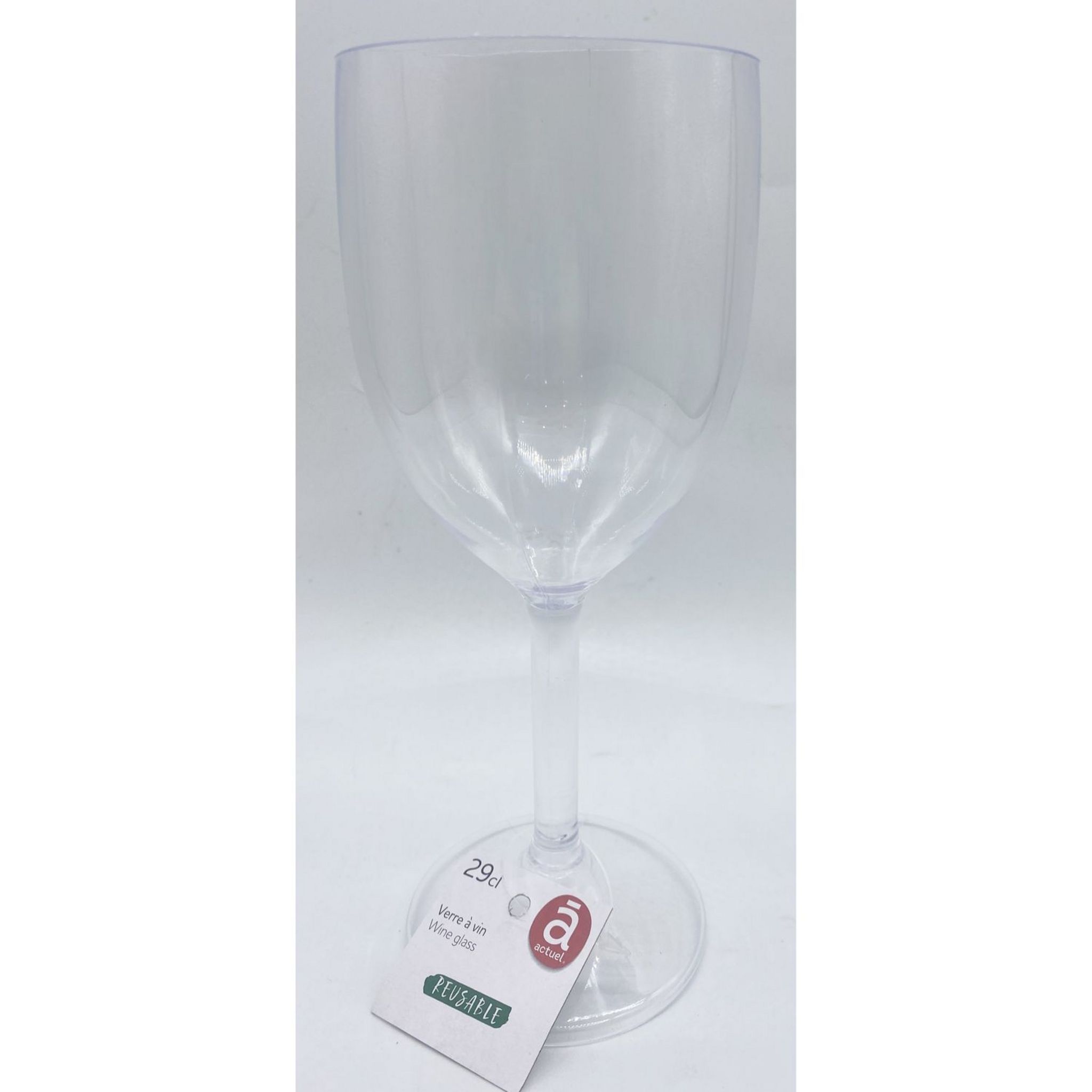 Voir la diapositive 2 : ACTUEL Verre à vin réutilisable 29 cl - transparent