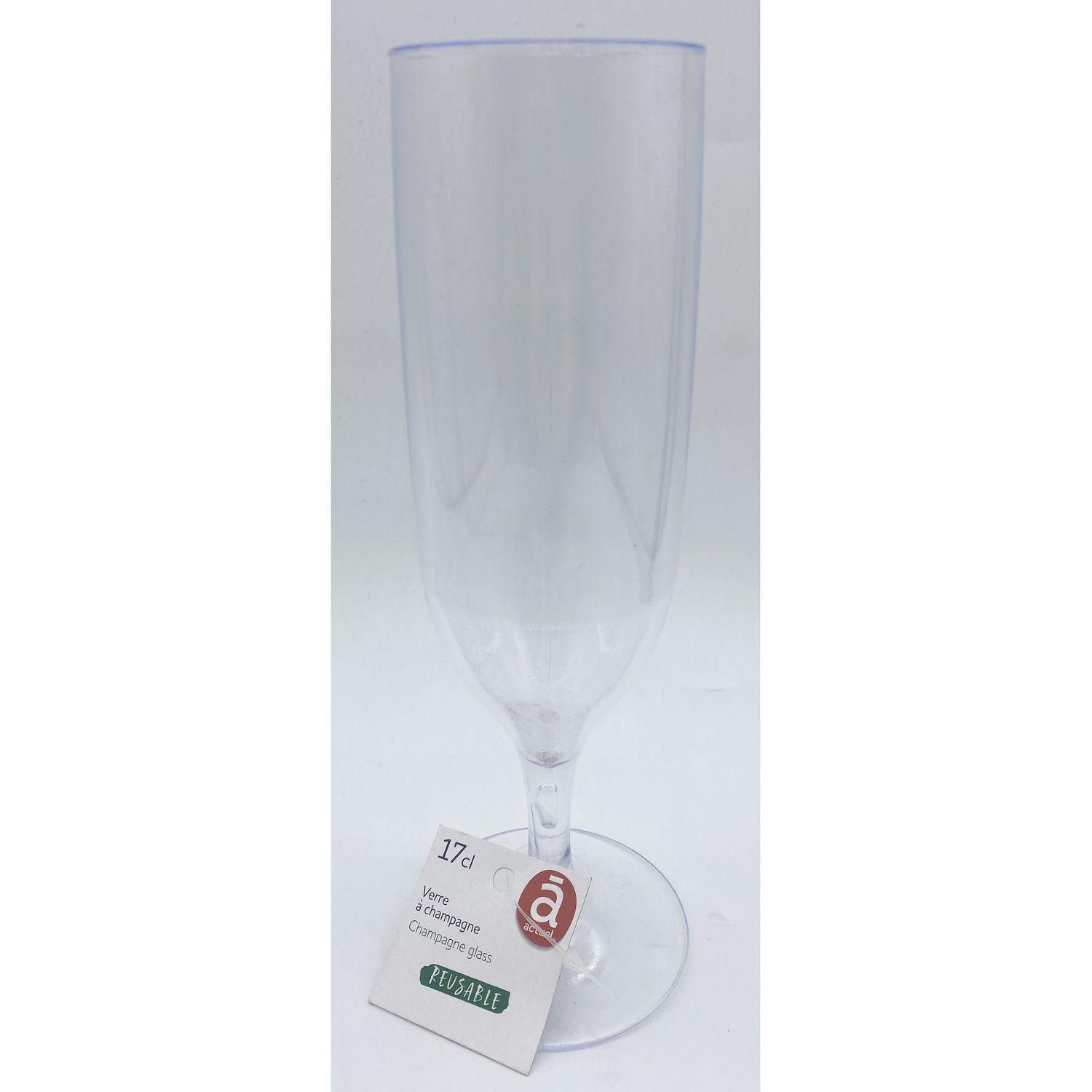Voir la diapositive 2 : ACTUEL Verre à champagne 17 cl réutilisable - transparent