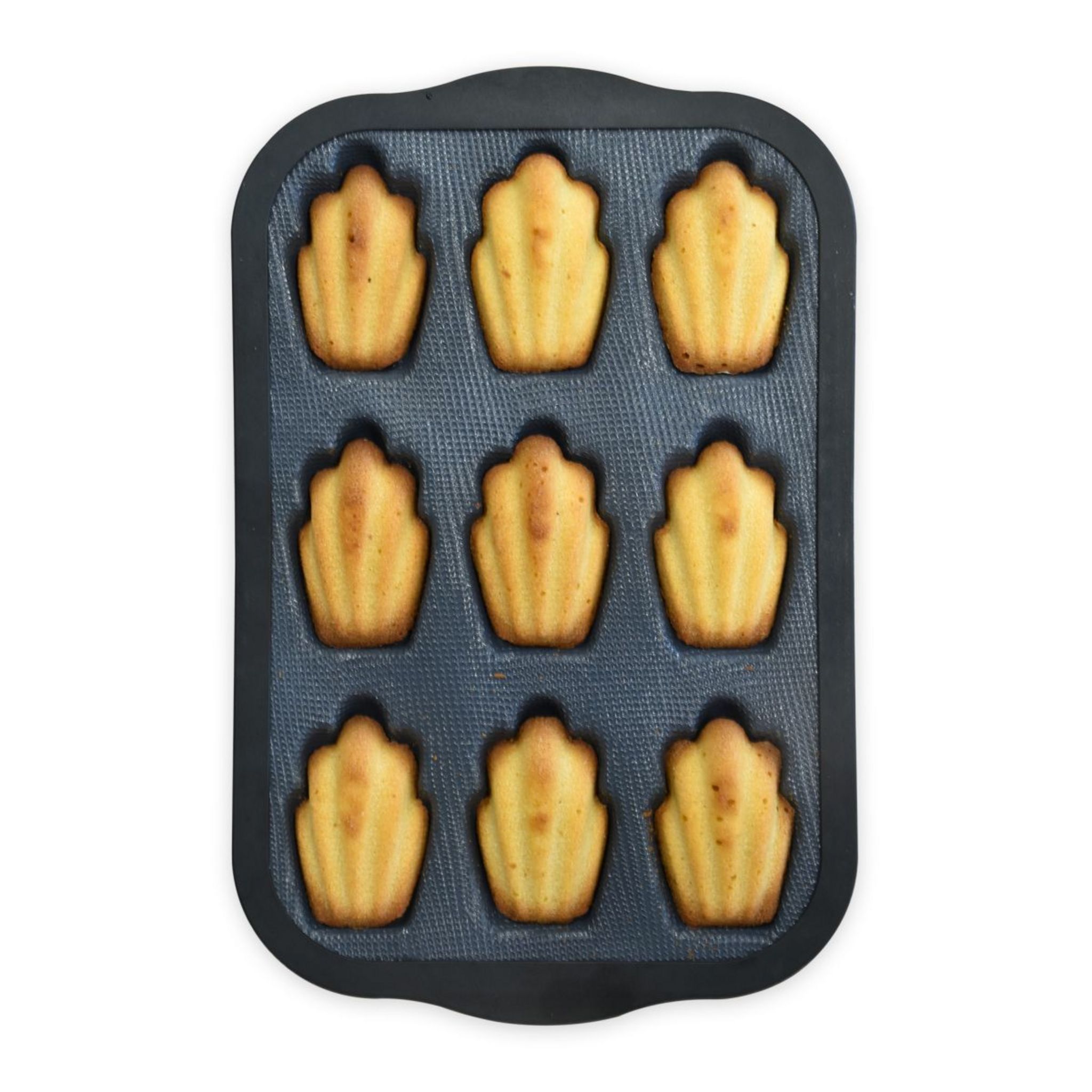 Voir la diapositive 3 : Moule 9 madeleines - Silicone, Fibre de verre