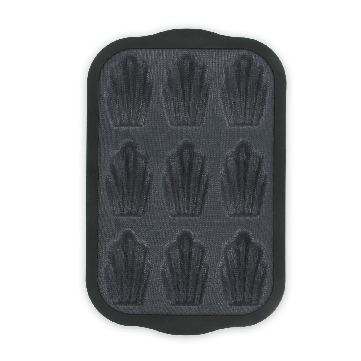 Voir la diapositive 2 : Moule 9 madeleines - Silicone, Fibre de verre