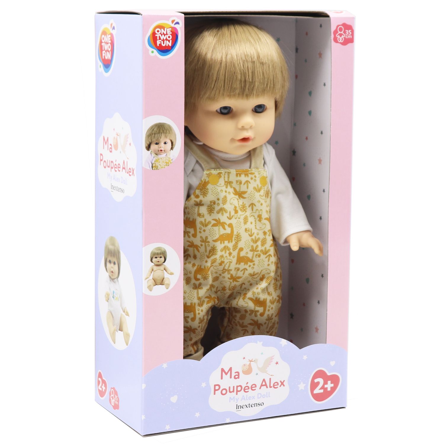 Voir la diapositive 3 : ONE TWO FUN Poupée Alex 35 cm