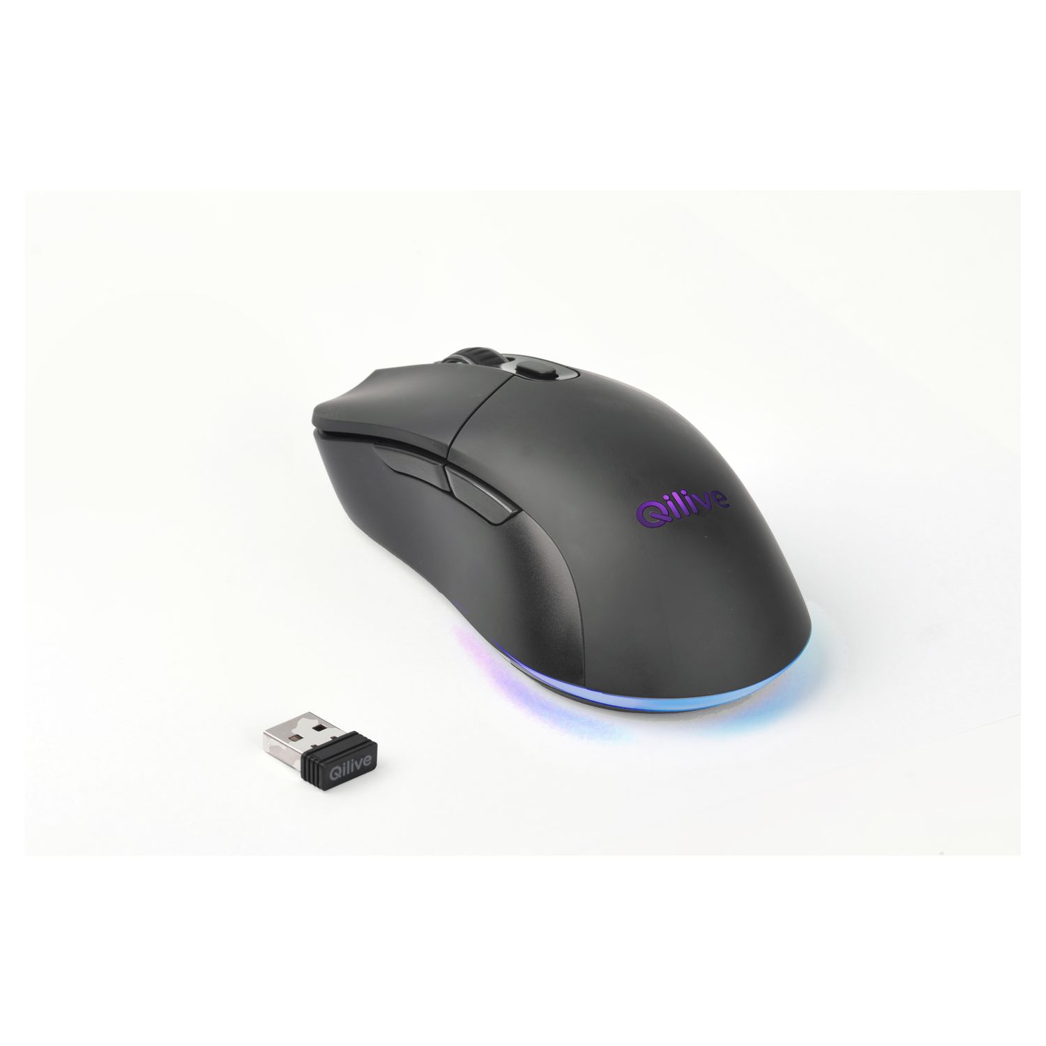 Voir la diapositive 4 : QILIVE Souris GAMING sans fil rechargeable