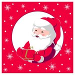 ACTUEL 20 Serviettes 3 plis 40 cm - Happy Santa