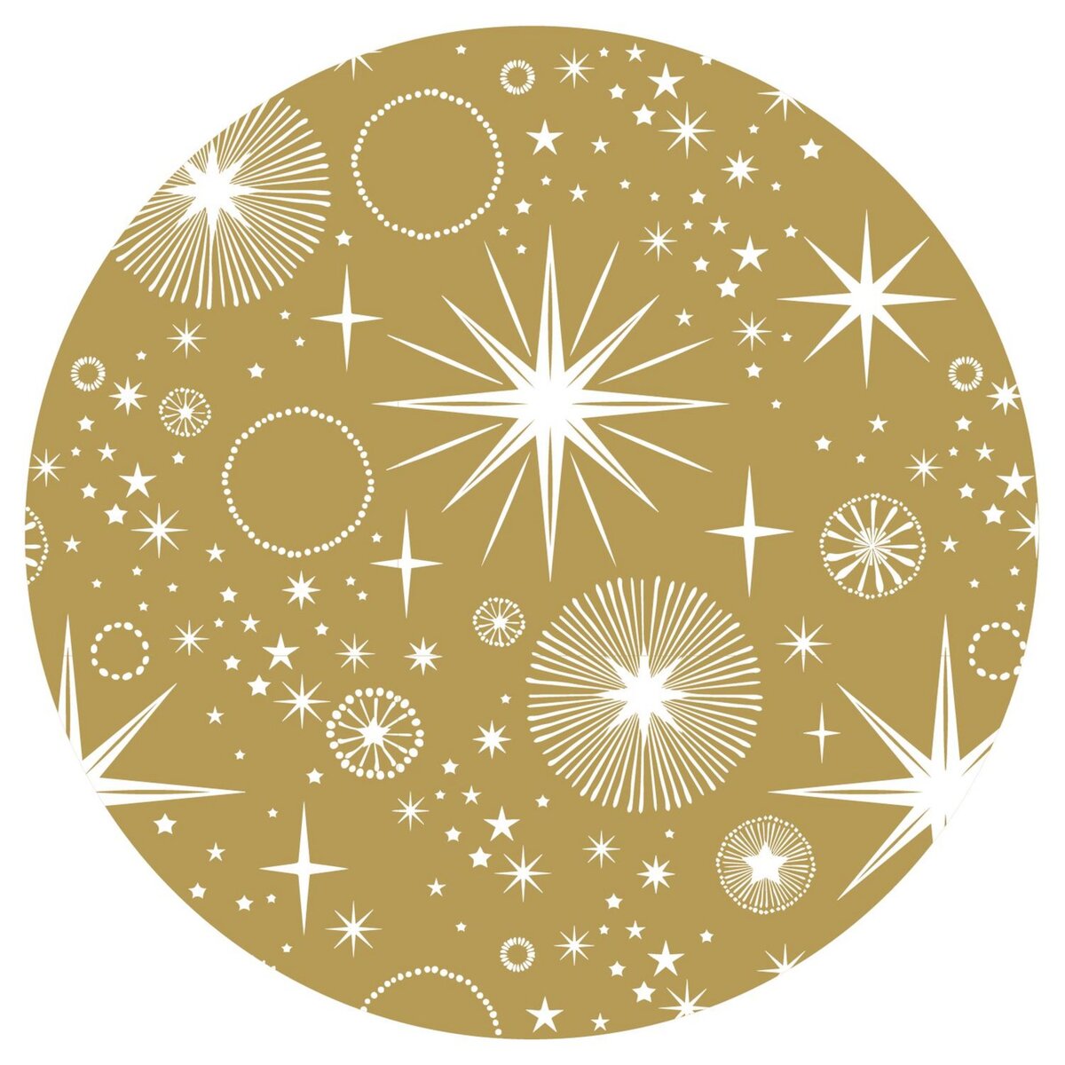 ACTUEL 10 Assiettes en carton 23 cm - Full of stars Gold