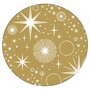 ACTUEL 10 Assiettes en carton 18 cm - Full of stars Gold