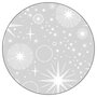ACTUEL 10 Assiettes en carton 18 cm - Full of stars Silver