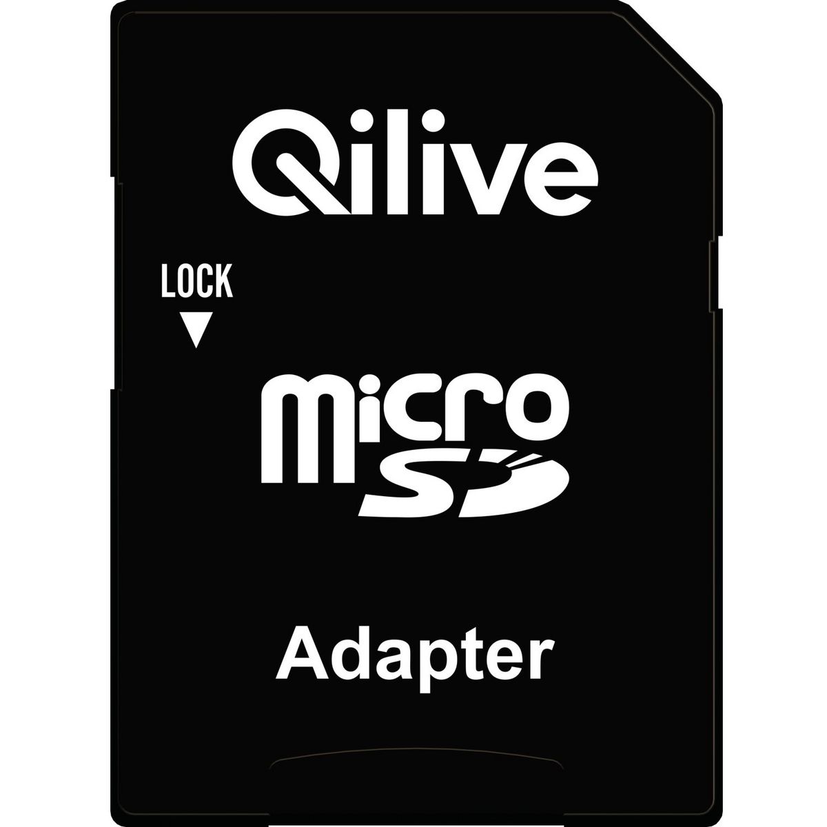 QILIVE Micro SD XC - 256 Go - Adaptateur SD - Carte mémoire