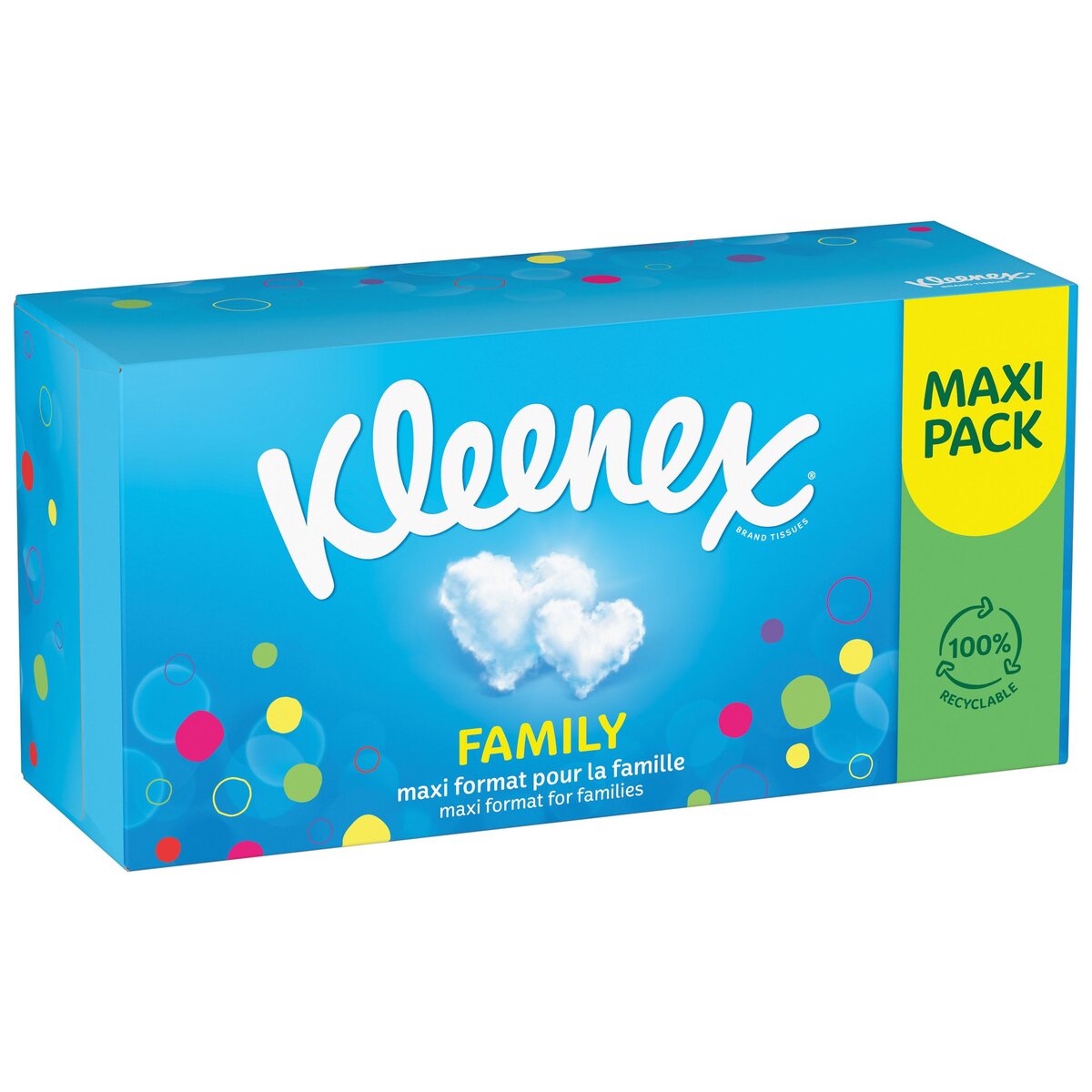 KLEENEX Boîte de mouchoirs family 2 épaisseurs 128 mouchoirs