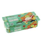AUCHAN Yaourt aux fruits cassis nectarine mandarine citron vert melon menthe et fraise rhubarbe avec morceaux 8x125g