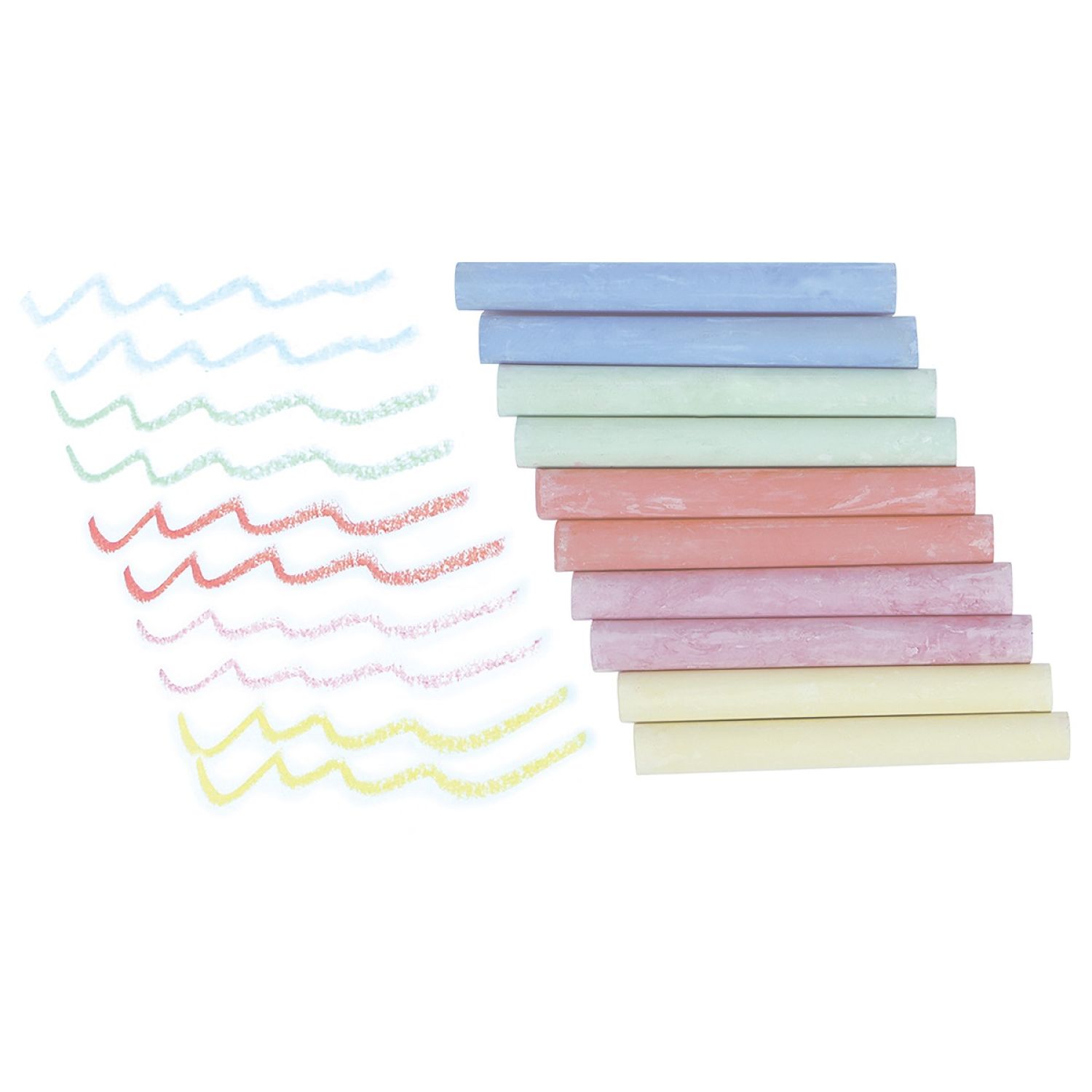 Voir la diapositive 2 : AUCHAN Boite de 10 craies de couleur 3,6g