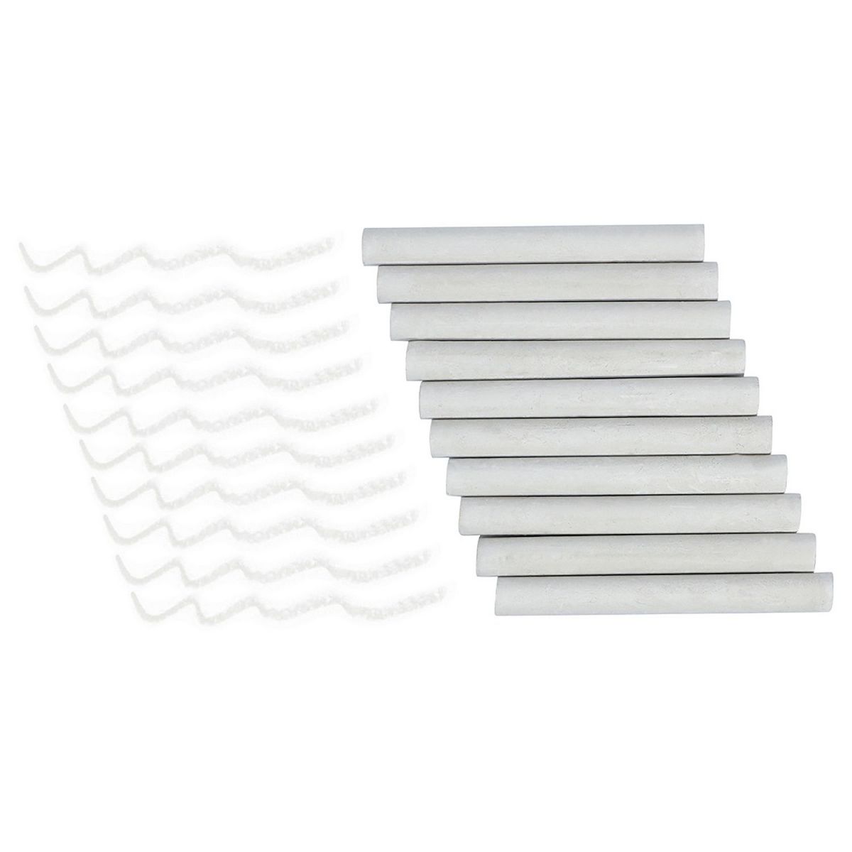 AUCHAN Boite de 10 craies blanches 3,6g