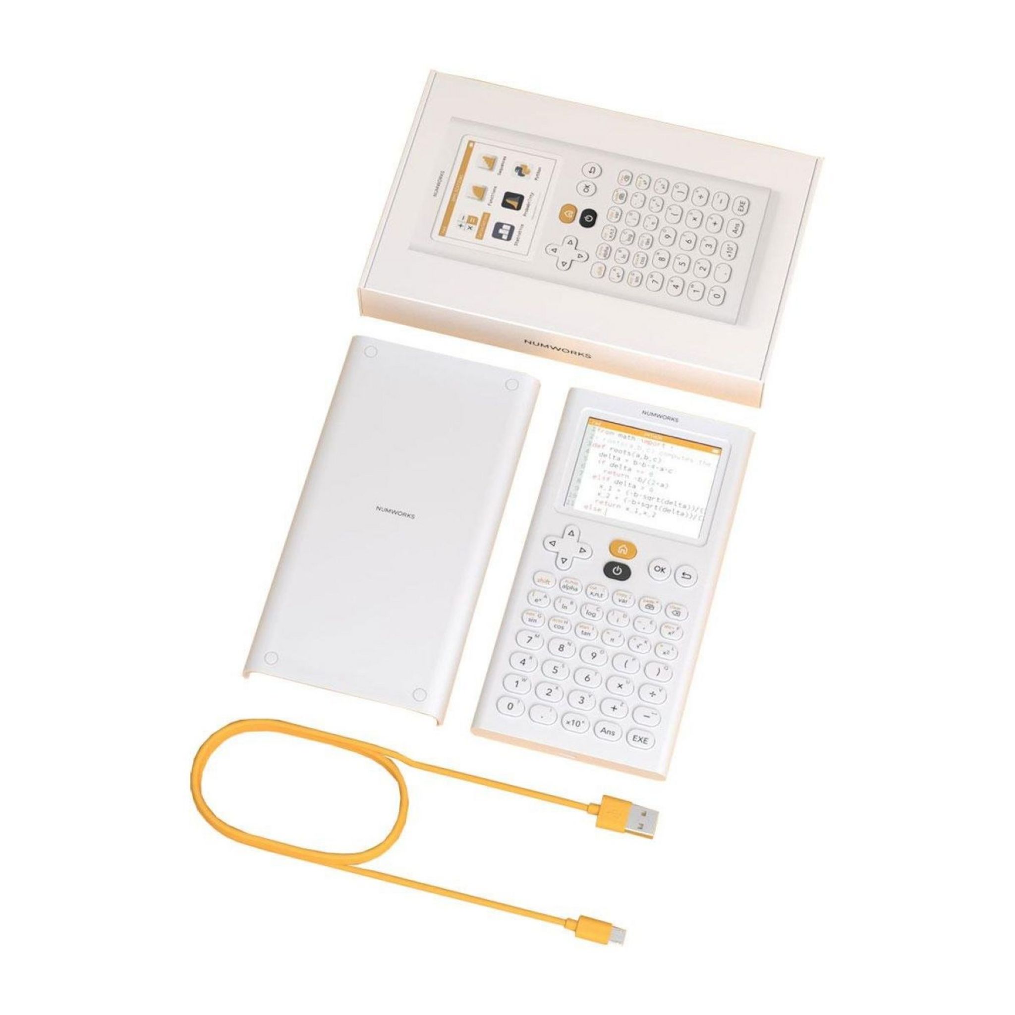 Voir la diapositive 2 : Calculatrice graphique NumWorks - Edition Python - blanche
