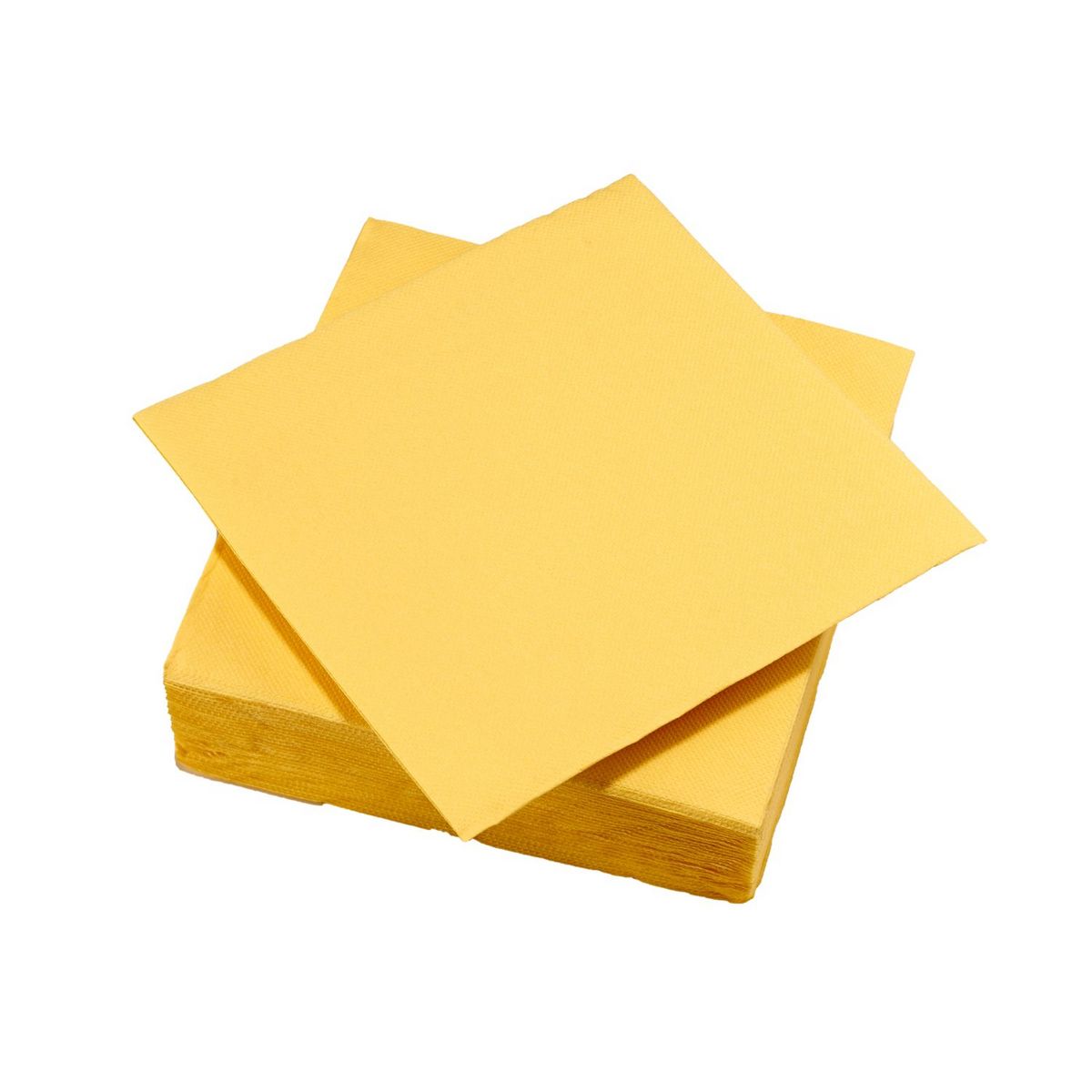 ACTUEL 50 Serviettes en papier uni 2 plis 38x38x50 cm - Jaune