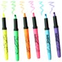 AUCHAN Lot de 6 stylos surligneurs coloris assortis