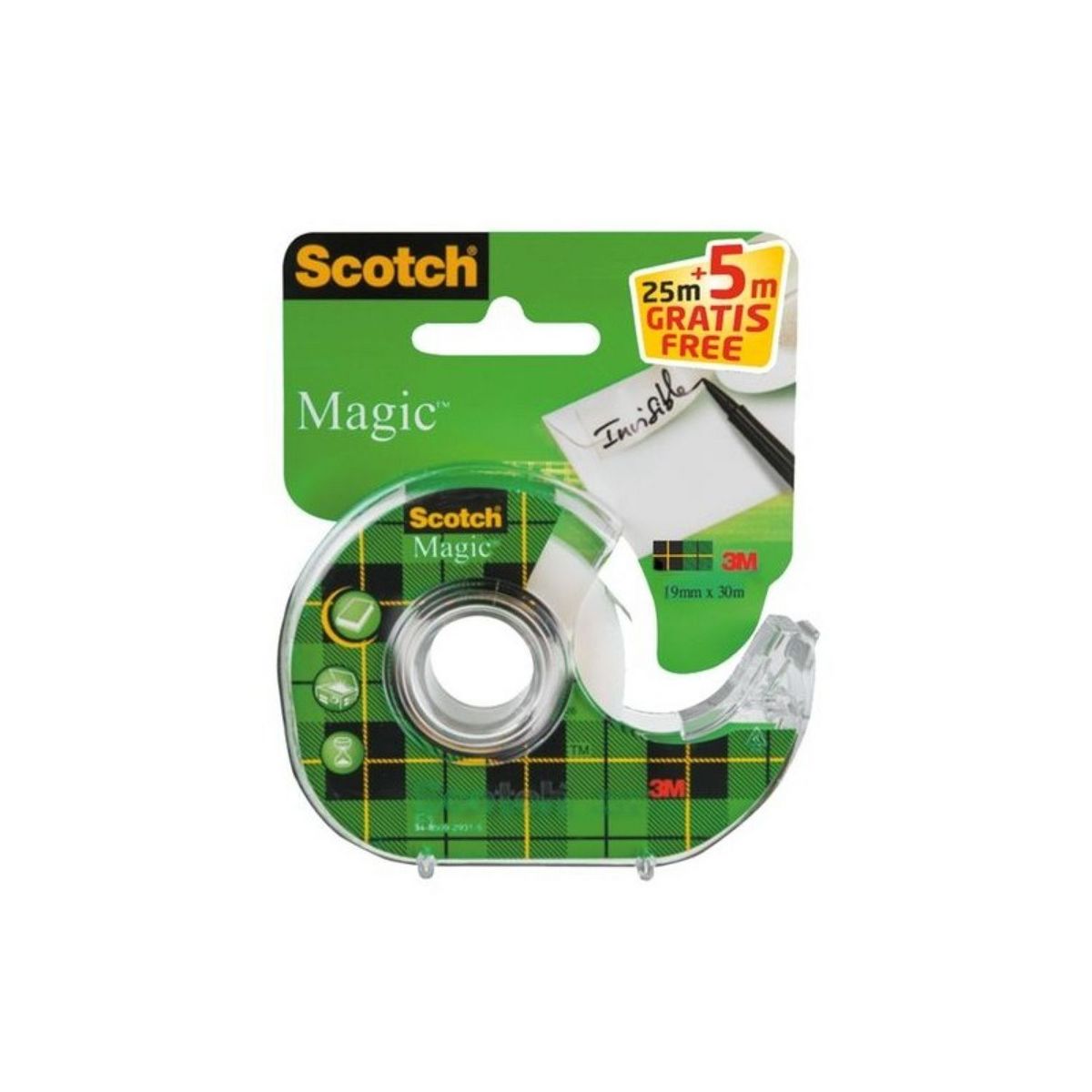 SCOTCH Rouleau ruban adhésif 25m + 5m gratuit avec dévidoir