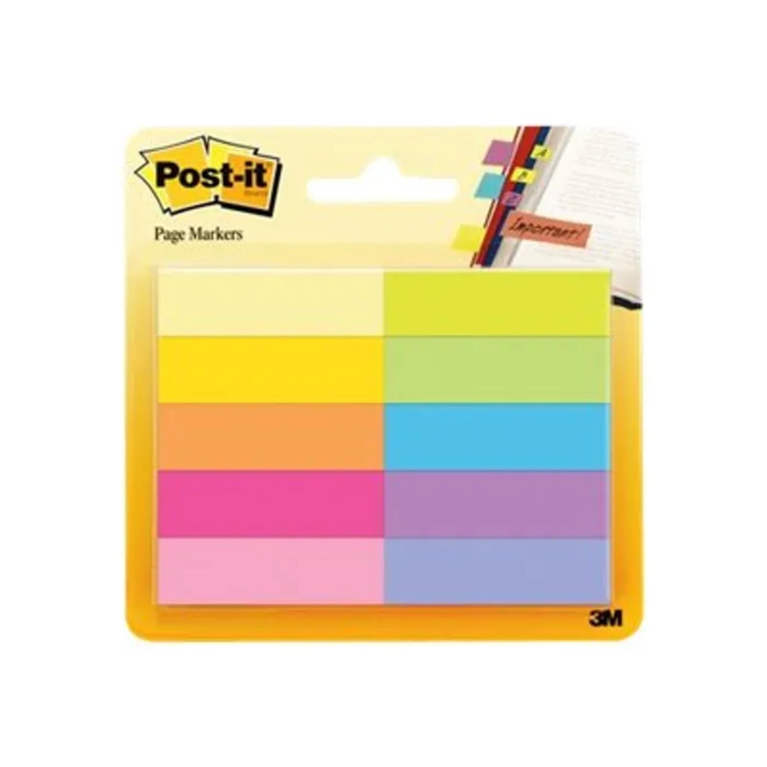 3M POST IT 50 Marque-pages Papier Post-it®. 10 couleurs.