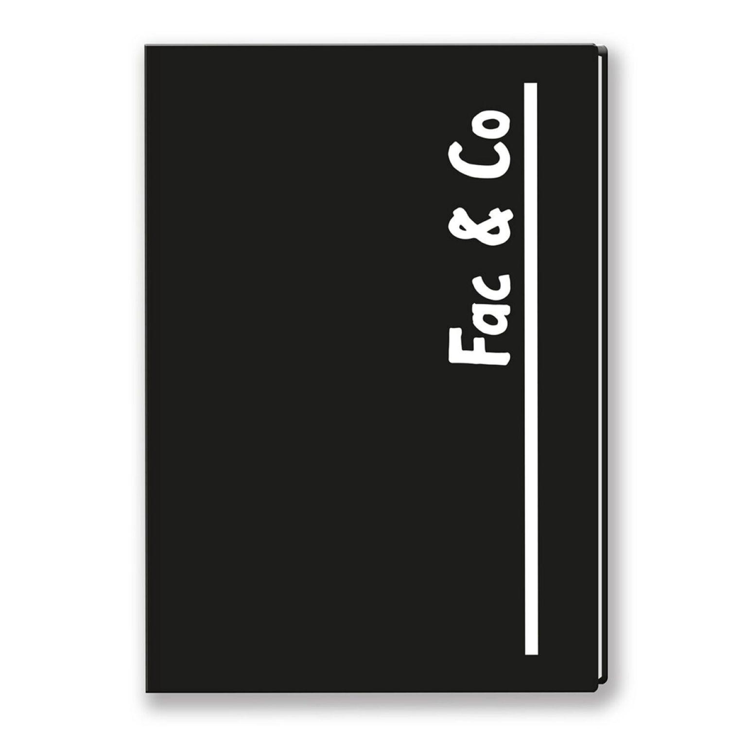 AUCHAN Agenda scolaire journalier PVC 12x17cm Fac & Co noir 2023-2024