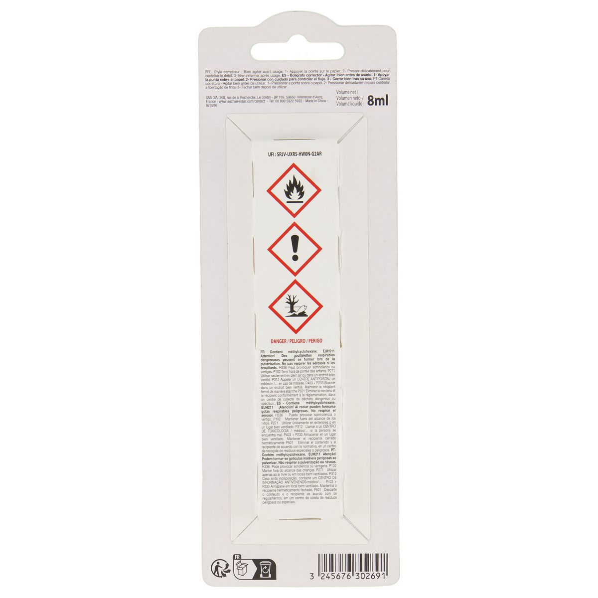 AUCHAN Stylo correcteur 8ml