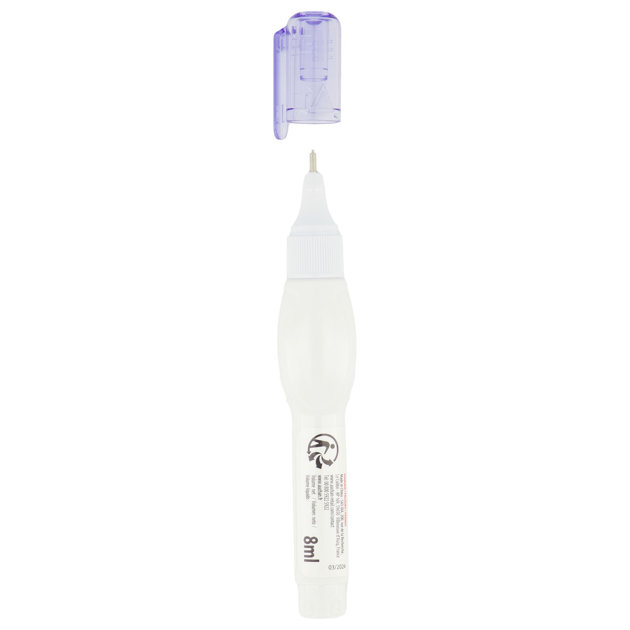 Voir la diapositive 5 : AUCHAN Stylo correcteur 8ml
