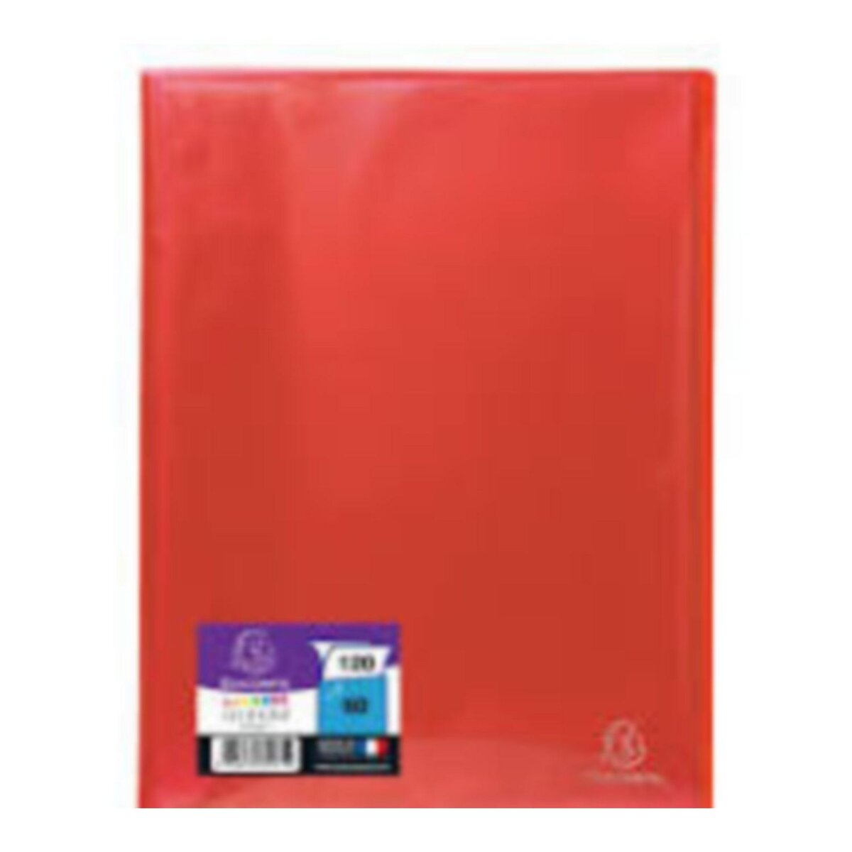 EXACOMPTA Protège-document A4 120 vues iderama pochettes cristal lisses Rouge