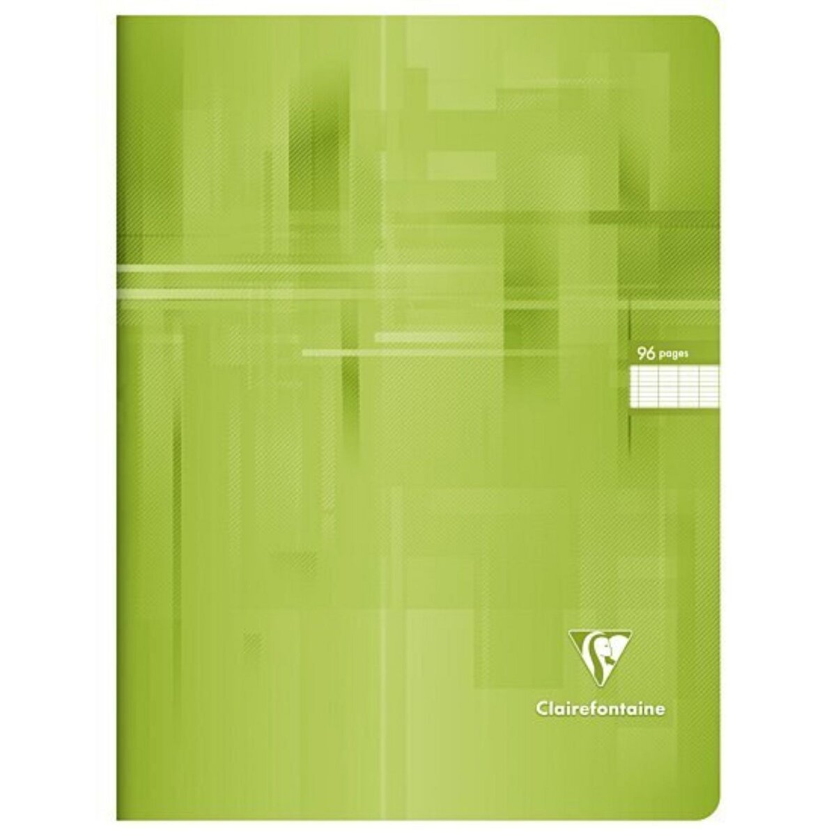CLAIREFONTAINE Cahier piqué 24x32cm 96 pages grands carreaux Seyes vert