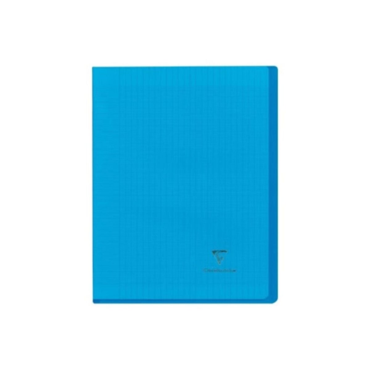 CLAIREFONTAINE Cahier piqué polypro Koverbook 17x22cm 96 pages grands carreaux Seyes - bleu transparent