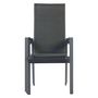 Voir la diapositive 2 : GARDENSTAR Fauteuil de jardin en aluminium empilable - Textilène - Gris