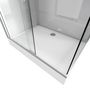 Voir la diapositive 3 : AURLANE Cabine de douche rectangle gris verre dépoli 80x110 cm - GREY RIVER II