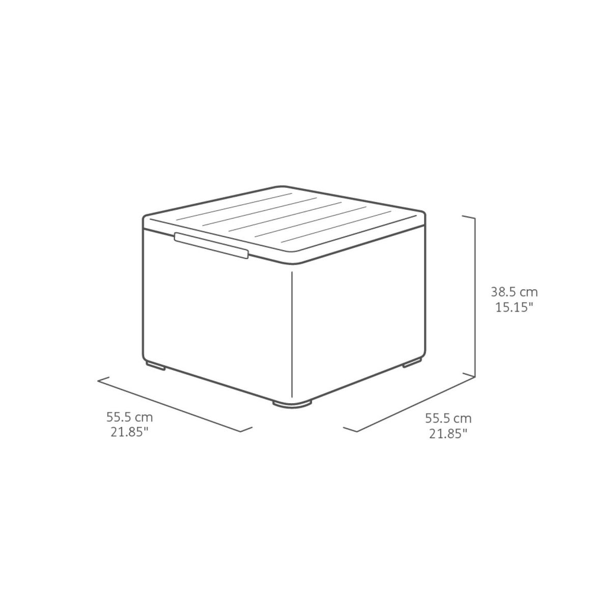 ALLIBERT Salon bas de jardin - 5 places - Résine - Gris graphite - MARIE