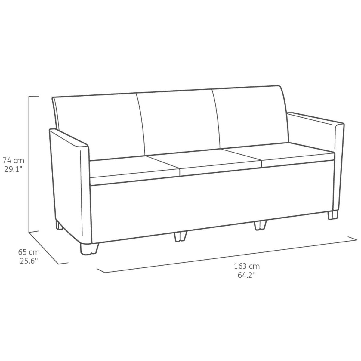 ALLIBERT Salon bas de jardin - 5 places - Imitation rotin tressé - MARIE