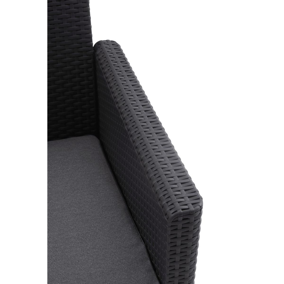 ALLIBERT Salon bas de jardin - 5 places - Imitation rotin tressé - MARIE