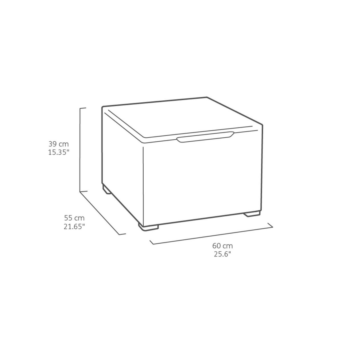 ALLIBERT Salon bas de jardin - 5 places - Imitation rotin tressé - MARIE